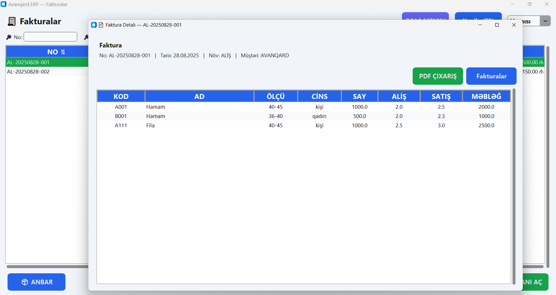Avanqard ERP Desktop