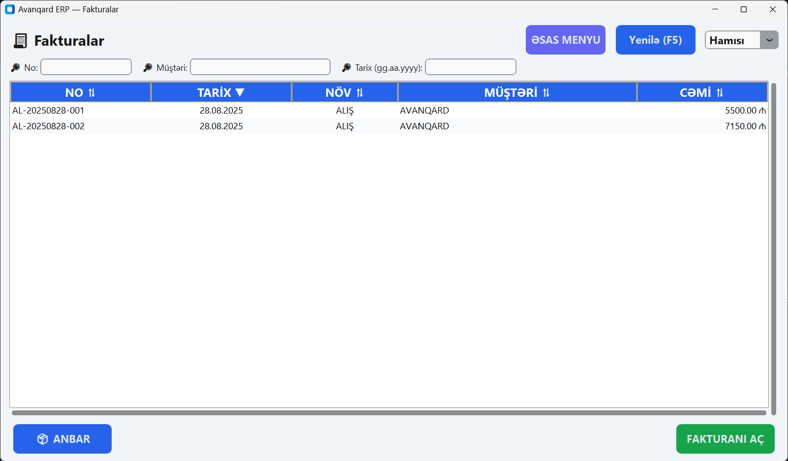 Avanqard ERP Desktop